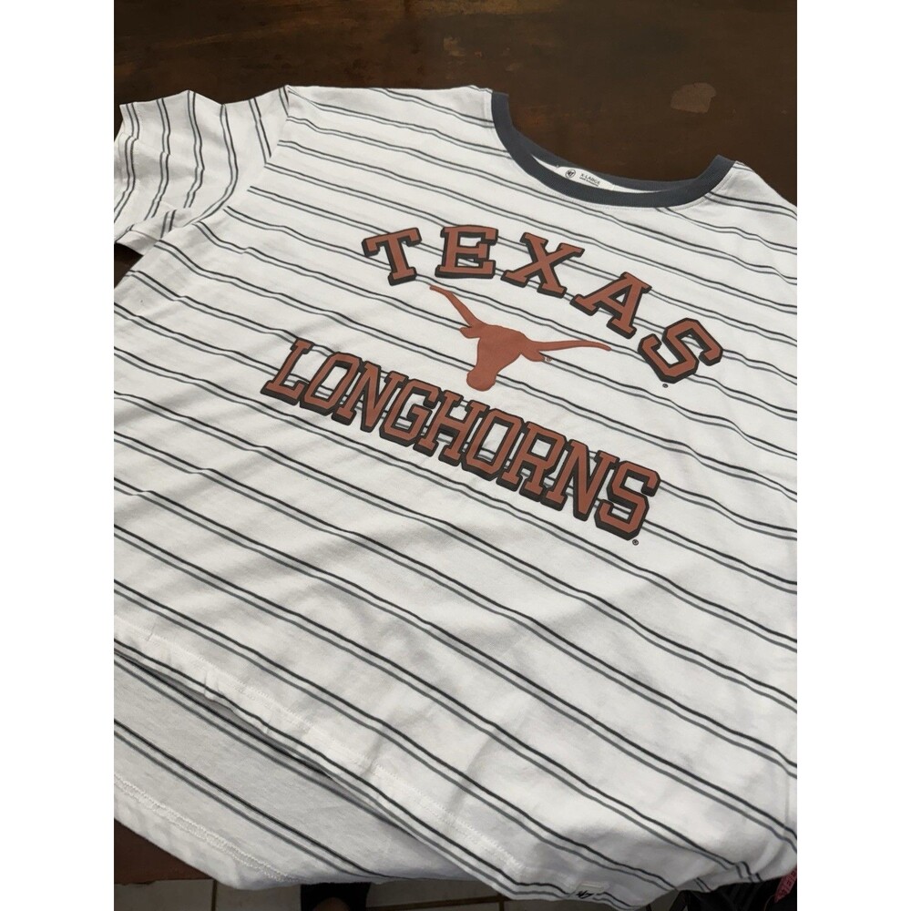 Texas Longhons UT Womens size XL White wash striped NCAA College Gameday t-shirt